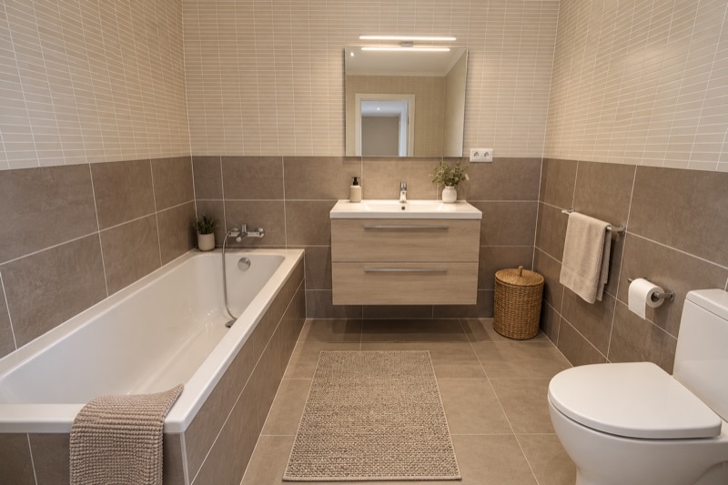 Baño principal con bañera